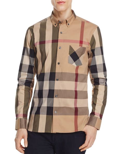 burberry men's button down|Burberry button down shirt men.